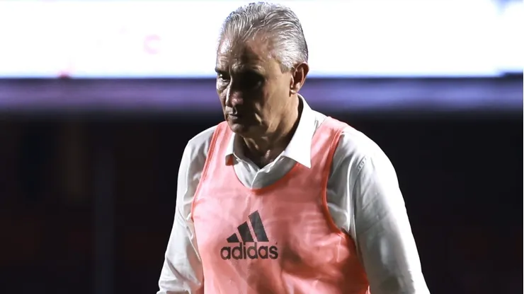 Tite tecnico do Flamengo durante partida contra o Sao Paulo no estadio Morumbi pelo campeonato Brasileiro A 2023. Foto: Marcello Zambrana/AGIF