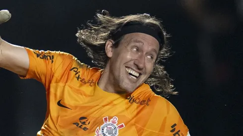 Cassio goleiro do Corinthians durante partida contra o Vasco no estadio Sao Januario pelo campeonato Brasileiro A 2023. Jorge Rodrigues/AGIF