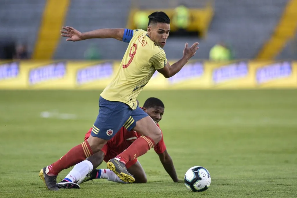 Falcão García atuando pela seleção da Colômbia. Foto: Guillermo Legaria/Getty Images