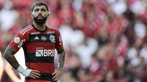 Gabigol jogador do Flamengo durante partida contra o America no estadio Maracana pelo campeonato Brasileiro A 2023. Foto: Thiago Ribeiro/AGIF