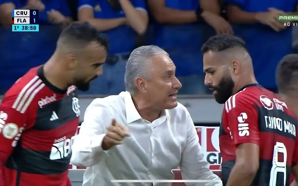 Thiago Maia com Tite – Foto: Reprodução/Premiere