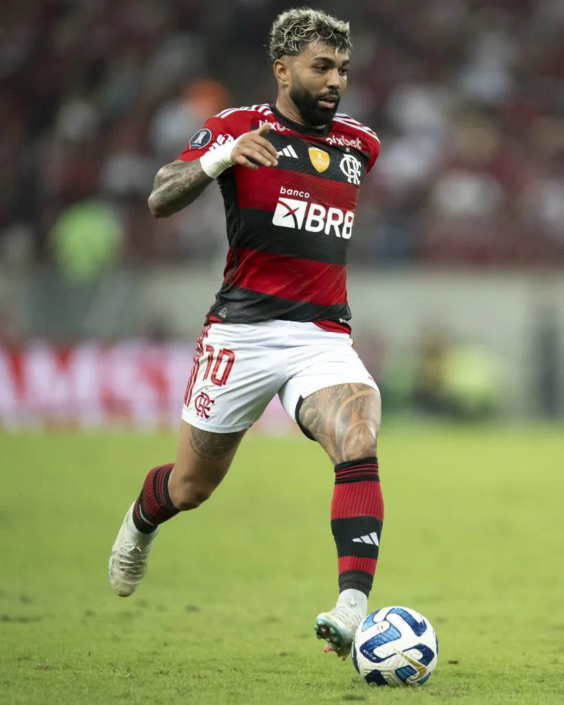 RJ – RIO DE JANEIRO – 03/08/2023 – LIBERTADORES 2023, FLAMENGO X OLIMPIA – Gabigol jogador do Flamengo durante partida contra o Olimpia no estadio Maracana pelo campeonato Libertadores 2023. Foto: Jorge Rodrigues/AGIF