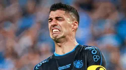 Luis Suarez jogador do Gremio lamenta durante partida contra o Goias no estadio Arena do Gremio pelo campeonato Brasileiro A 2023. Maxi Franzoi/AGIF