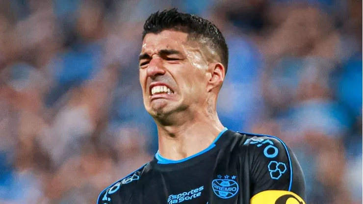 Luis Suarez jogador do Gremio lamenta durante partida contra o Goias no estadio Arena do Gremio pelo campeonato Brasileiro A 2023. Maxi Franzoi/AGIF