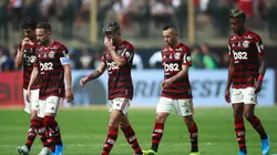 Jogadores do Flamengo na final da Libertadores de 2019. Foto: Daniel Apuy/Getty Images