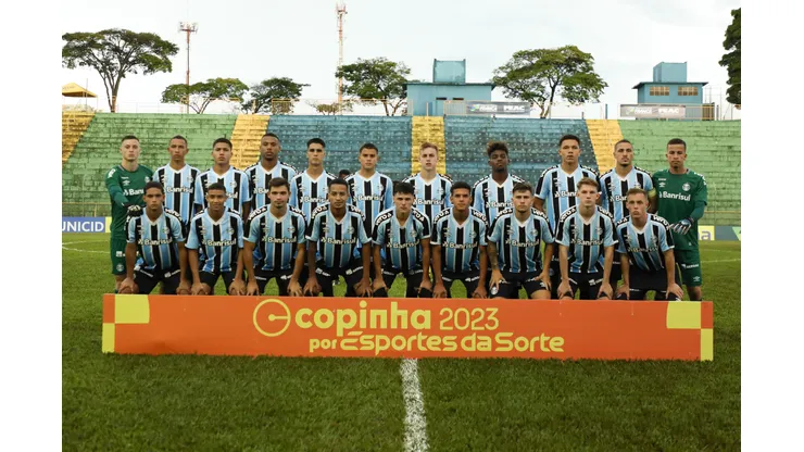 Atletas do Grêmio durante a edição de 2023 da Copa São Paulo de Juniores (Foto: Divulgação/Grêmio)