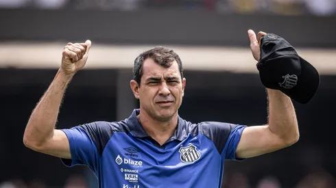 Carille durante a última partida. Foto: Raul Baretta/ Santos FC