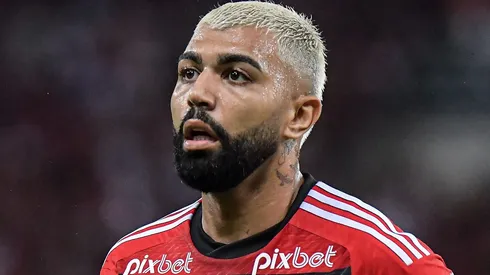 Gabigol em partida do Flamengo contra o São Paulo em 13/08/2023, pelo Campeonato Brasileiro. Foto: Thiago Ribeiro/AGIF