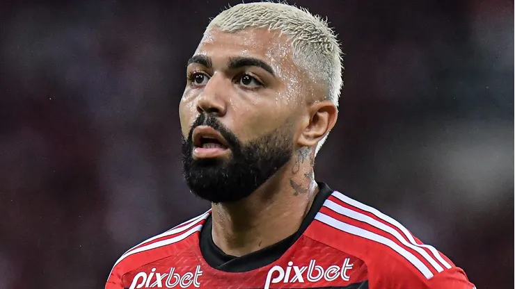 Gabigol em partida do Flamengo contra o São Paulo em 13/08/2023, pelo Campeonato Brasileiro. Foto: Thiago Ribeiro/AGIF