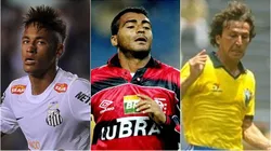 Neymar, Romário e Zico. Foto: Getty Images