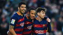 Suárez, Neymar e Messi no Barça. Foto: David Ramos/Getty Images