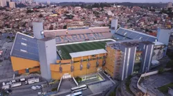 Arena Barueri, palco do jogo entre Palmeiras x Mirassol pelo Campeonato Paulista. Foto: Ricardo Moreira/Getty Images.