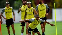 Jogadores do Flamengo se preparam para o clássico. Foto: Marcelo Cortes / Flamengo.