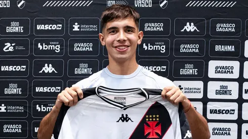 Sforza durante sua coletiva de apresentação. Foto: Leandro Amorim / Vasco da Gama.