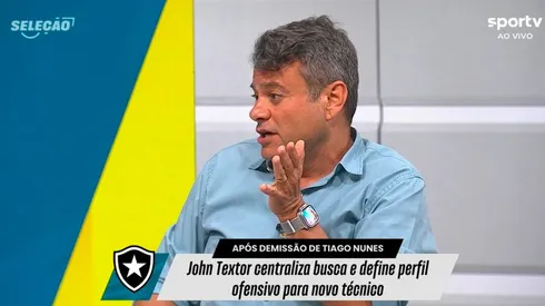 Eric Faria citou dois nomes favoritos para assumir o Botafogo - Foto: Reprodução/SporTV