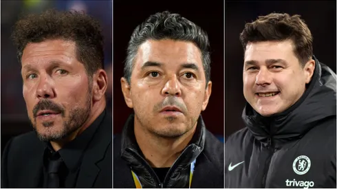 Diego Simeone, Marcelo Gallardo e Mauricio Pochettino. Foto: Getty Images