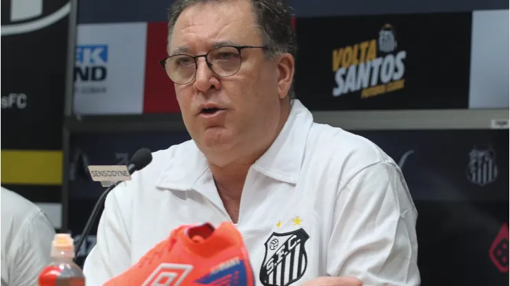 Marcelo Teixeira fala das metas do Santos no Paulistão. Foto: Reinaldo Campos/AGIF