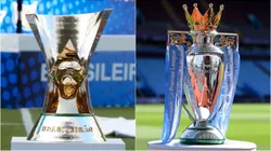 Brasileirão x Premier League. Foto: Alexandre Schneider/Michael ReganGetty Images