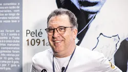 Teixeira pouco depois de ser eleito. Foto: Raul Baretta/ Santos FC.