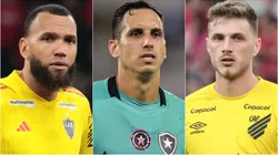 Goleiro Everson, Gatito e Bento. Foto: Thiago Ribeiro/Robson Mafra/AGIF