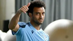 Torcida do Santos quer Felipe Anderson - (Foto: Reprodução/ Divulgação/ Lazio).