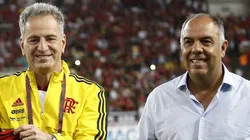 Landim e Braz, dirigentes do Fla (Foto: Wagner Meier/Getty Images)