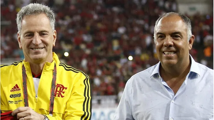 Landim e Braz, dirigentes do Fla (Foto: Wagner Meier/Getty Images)
