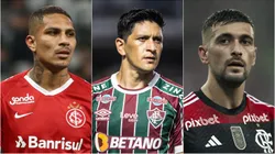 Guerrero, Cano e Arrascaeta. Foto: Marcello Zambrana/Abner Dourado/AGIF