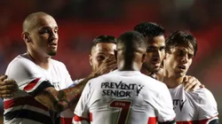 SAO PAULO - SP - 29/06/2016 - BRASILEIRO A 2016/SAO PAULO x FLUMINENSE - Alan Kardec do Sao Paulo comemora seu gol durante partida cntra o Fluminense pelo Campeonato Brasileiro A 2016 no Estadio do Morumbi. Foto: Marcello Zambrana/AGIF
