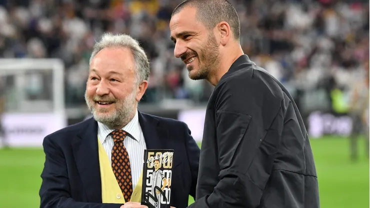 Gianluca Ferrero (à esquerda) é presidente da Juventus por mais dois anos e pode fazer investimento no Palmeiras por joia - Foto: Valerio Pennicino/Getty Images