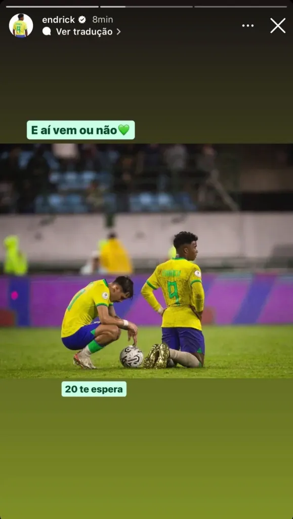 Crédito: Reprodução/Instagram oficial Endrick