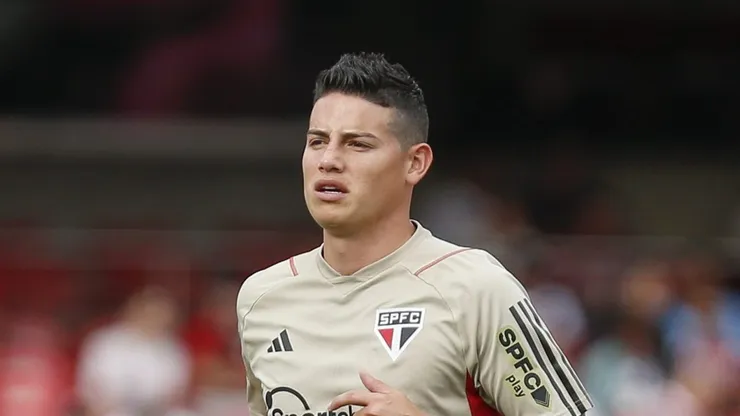 James treinando em 2023. Foto: Ricardo Moreira/Getty Images