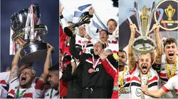 São Paulo campeão da Copa do Brasil, Mundial e Supercopa. Foto: Ettore Chiereguini/AGIF; Koichi Kamoshida/Getty Images; Gilson Lobo/AGIF