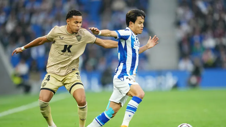 Lázaro atuando pelo Almería no Campeonato Espanhol. Foto: Juan Manuel Serrano Arce/Getty Images.