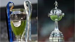 Taça da Champions League e Libertadores. Fotos: David Ramos/ Heuler Andrey/Getty Images