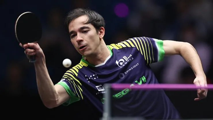 Hugo Calderano foi vice no WTT Champions. Foto: Lintao Zhang/Getty Images