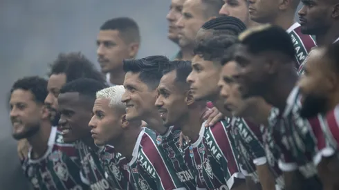 Elenco do Fluminense durante a conquista da Libertadores de 2023. Foto: Jorge Rodrigues/AGIF