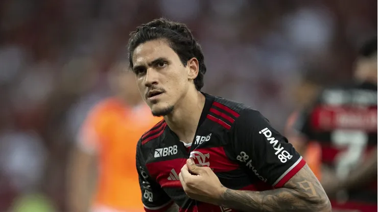 Pedro durante comemoração de um dos seus gols. Foto: Jorge Rodrigues/AGIF