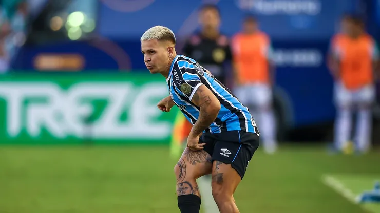 Soteldo durante os minutos em que esteve em campo. Foto: Lucas Uebel/Grêmio FBPA