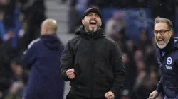 Roberto De Zerbi vibrando em partida do Brigthon pela Premier League. Foto: Brighton