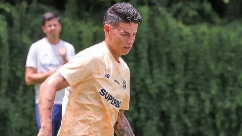 Foto: Divulgação/ São Paulo F.C – James Rodrígues se reapresenta para a estreia da Libertadores