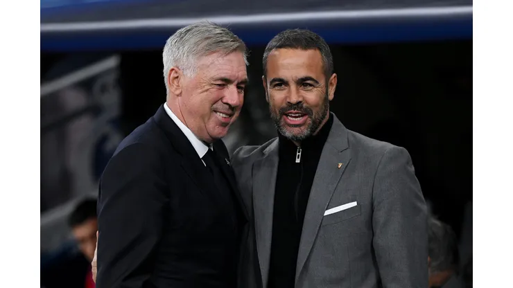 Artur Jorge (à direita) comanda o Braga e disputou a Champions League, onde enfrentou o Real de Ancelotti