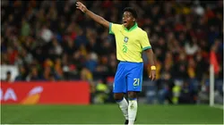 Endrick na partida entre Brasil e Espanha - Foto: Denis Doyle/Getty Images