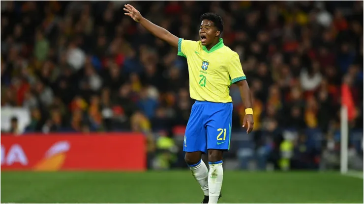 Endrick na partida entre Brasil e Espanha - Foto: Denis Doyle/Getty Images