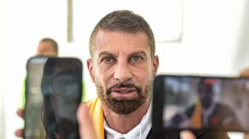 RJ – RIO DE JANEIRO – 11/11/2023 – VASCO, ELEICAO PARA PRESIDENTE – Pedrinho, candidato da chapa Sempre Vasco, durante a eleicao a qual elege o Presidente do Vasco da Gama para o Trienio 2024 a 2026, realizada na Sede do Calabouco, centro do Rio de janeiro. Foto: Thiago Ribeiro/AGIF