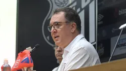 Marcelo Teixeira, presidente do Santos. Torcida do Santos bate recorde de público na Neo Quimíca Arena em 2024.