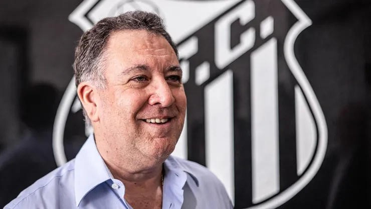 Marcelo Teixeira, presidente do Santos, fala sobre mando de campo na final do Paulistão - Foto: Divulgação/SFC
