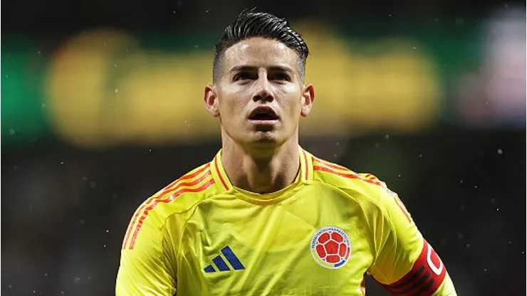 James Rodríguez no Civitas Metropolitan Stadium, em Madrid, no amistoso entre Colômbia e Romênia, dia 26/03/2024. Foto: Gonzalo Arroyo Moreno/Getty Images