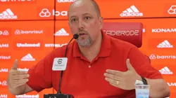 Alessandro Barcellos, presidente do Inter, fez desabafo em coletiva um dia após eliminação - Foto Ricardo Duarte/Internacional