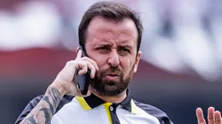 Lucas Andrino, do São Bernardo, no Morumbis, durante partida contra o Santos, pelo Campeonato Paulista, dia 25/02/2024.